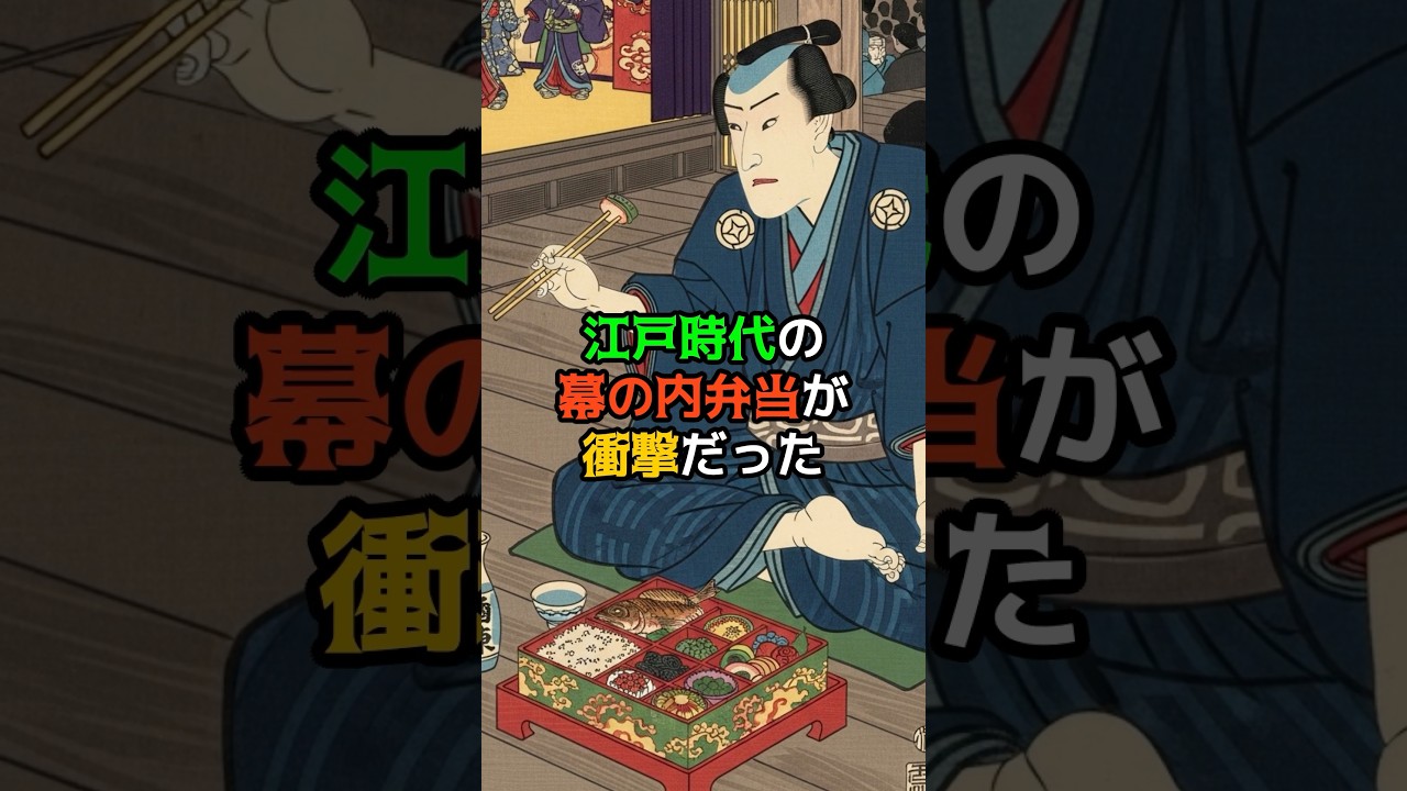 江戸時代の幕の内弁当が衝撃だった