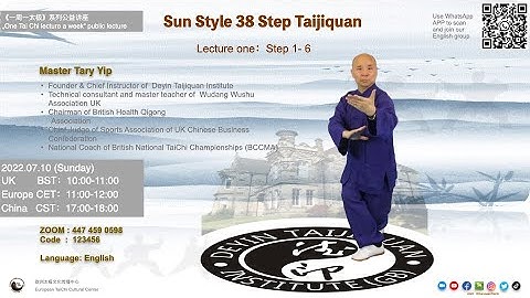Sun Style 38 Step Taijiquan  (Step 1- 6 ) by Master Tary Yip