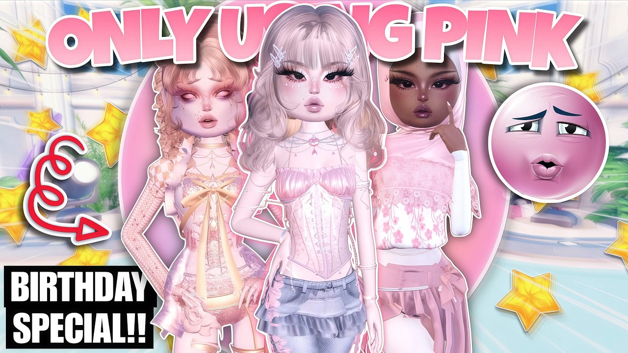 ONLY Wearing *PINK* Outfits In Dress To Impress NO MATTER The Theme!! (Roblox)