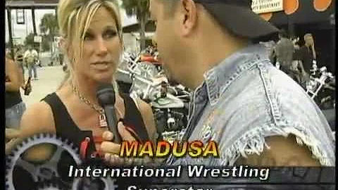 Debra Miceli aka MadUSA from WWF hangs out with Fl...