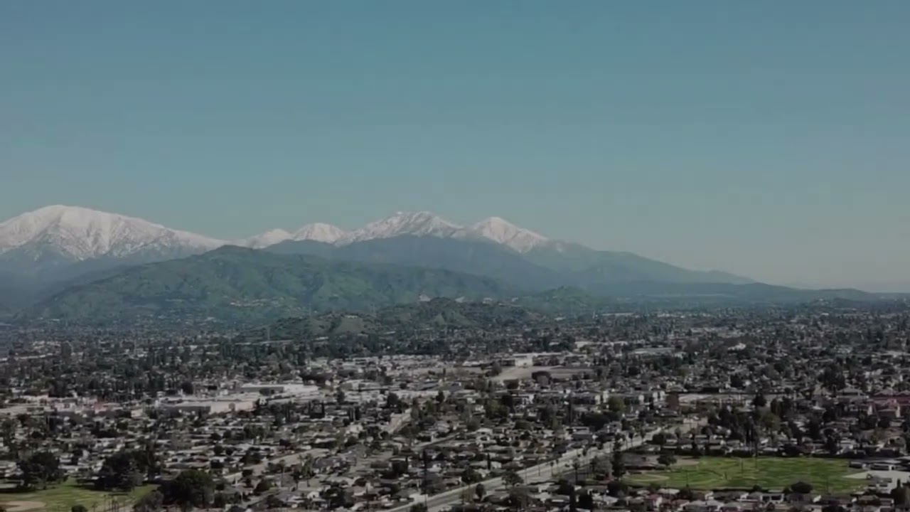 4K DJI Air Mavic Pro Aerial View of Covina Southern California USA