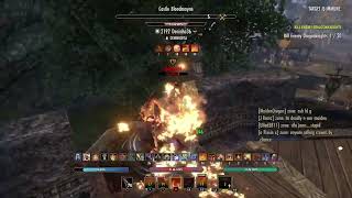 ESO Magicka Dragonknight 1vX PvP Gameplay (Firesong)