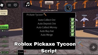Roblox Pickaxe Tycoon ⛏️ Script 