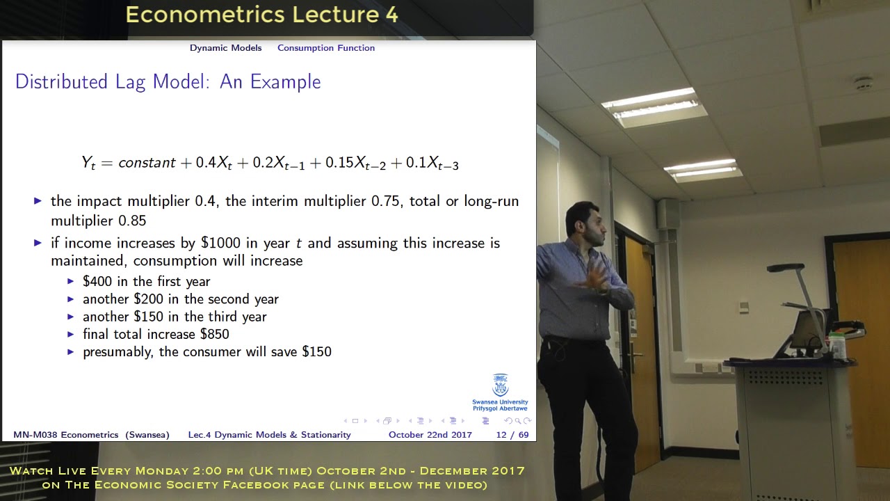 Lecture 4: Dynamic Models and Stationarity in time series data - YouTube