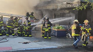 FDNY Operates On Scene Of A 5 Alarm Fire On Bushwick Ave In Bushwick, Brooklyn, New York City