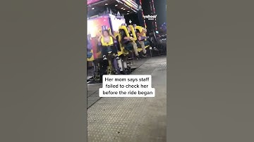 Thumbnail of Girl, 9, realizes her safety buckle isn't latched on fair ride #shorts
