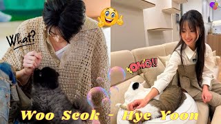 우석-혜윤 부부, 반려동물과 함께 찍은 사진 공개 - 비결은? #byeonwooseok #kimhyeyoon #love #omg