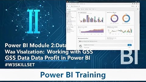 14. Power BI Module 2 - Data Visualization: Working with GSS Data Profit in Power BI #W3SKILLSET