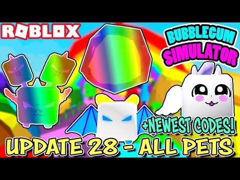 New Rainbow Land Codes All New Pets In Bubblegum Simulator Update 28 Roblox Rainbow Dogcat Youtube - rainbow all bubble gum simulator codes update 28 review roblox