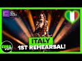  italy eurovision 2024 1st rehearsal live reaction  angelina mango  la noia