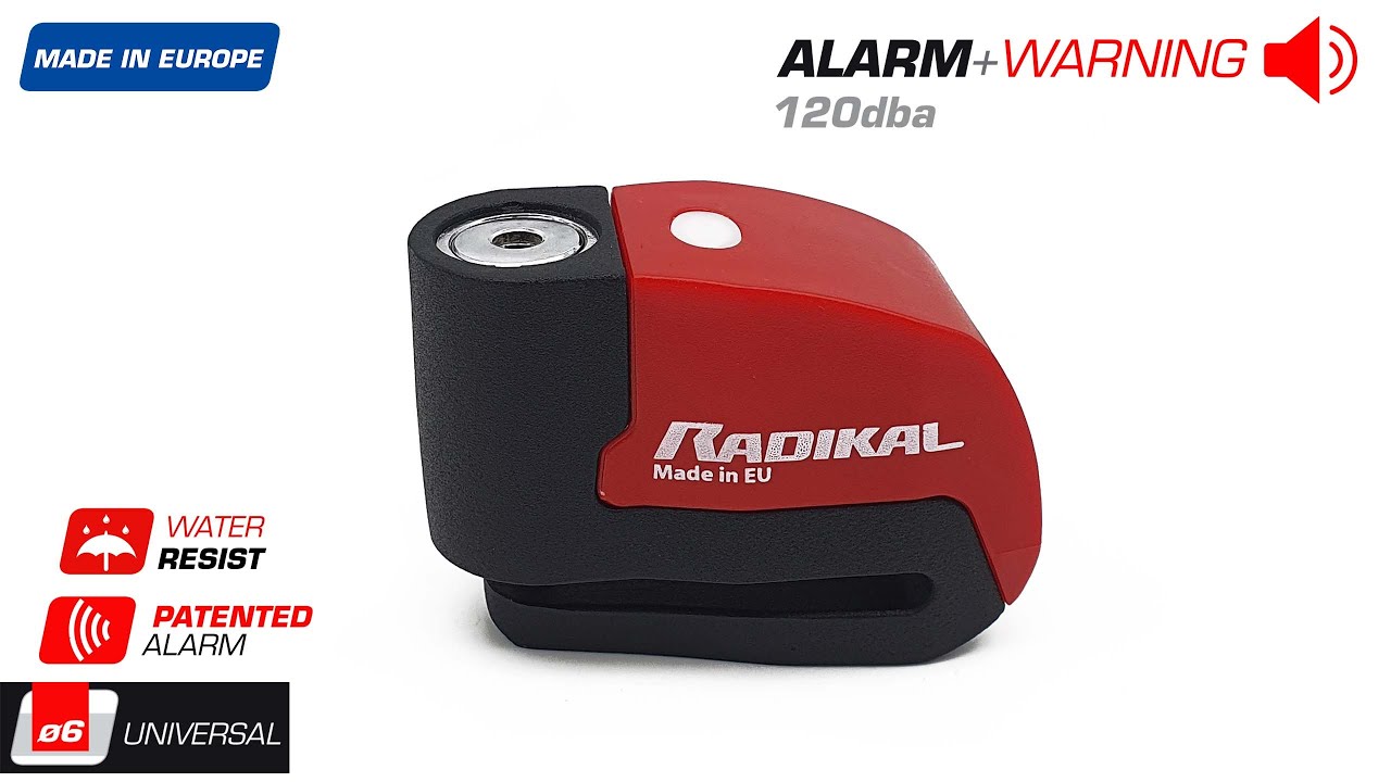 RADIKAL RK9 Alarme Moto Antivol Bloque Disque Cadenas Scooter