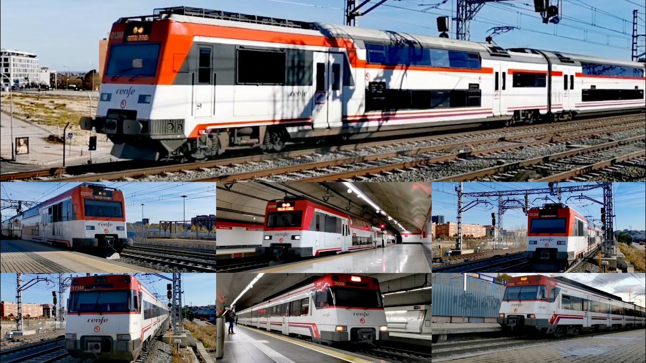 Ferrocarril español : Trenes de viajeros Cercanías RENFE Madrid 450 446 / Spanish Commuter Trains