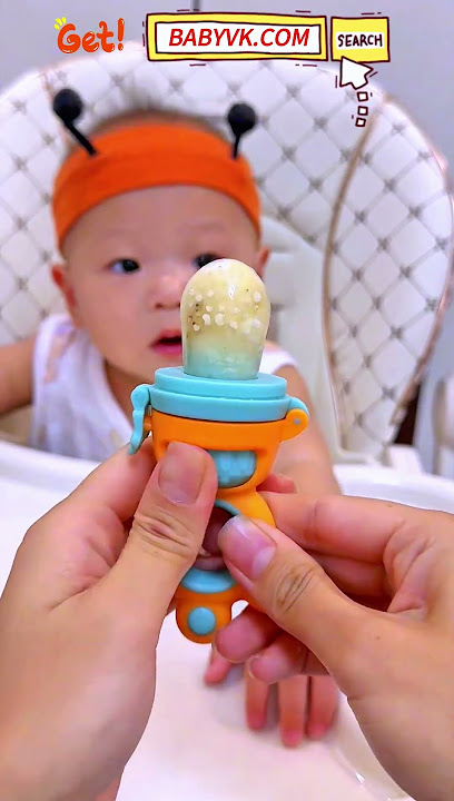 How can babies enjoy fruit safely at 5 months? Try this Baby Fruit Feeder Pacifier! #BabyCare