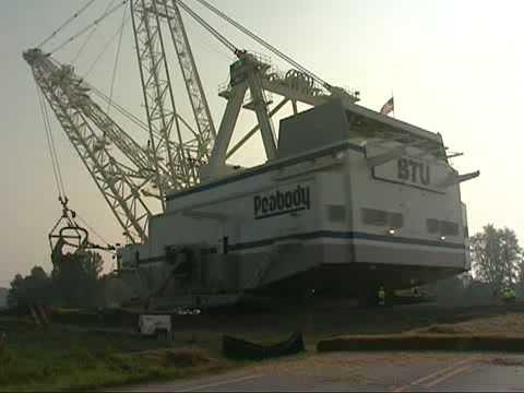 This video was shot by a local TV station videographer. The drag line, a Bucyrus-Erie 2570W, named Old Glory is on its way from the Farmersburg Mine to Bear ...