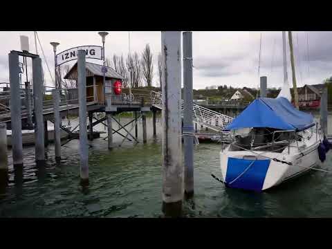 Radolfzell am Bodensee.Mit dem Schiff auf die Insel. 4k Travel | Germany