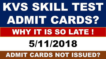 KVS ADMIT CARD | HOW TO DOWNLOAD KVS SKILL TEST ADMIT CARD | KVS TYPING TEST ADMIT CARD | LDC UDC