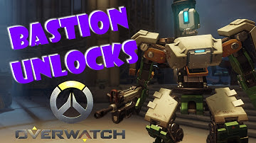 ALL BASTION SKINS, HIGHLIGHTS, VOICE LINES, SPRAYS, AND EMOTES IN OVERWATCH