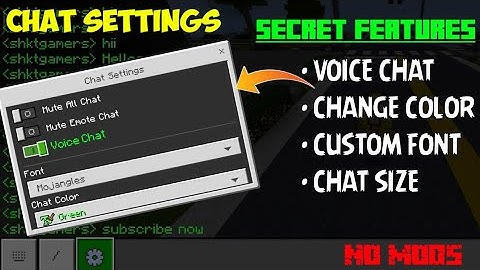 How to change Chat Color & Font etc. & Enable Voice Chat in Minecraft | Secret CHAT SETTINGS Feature