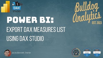 Power BI: Export Measures List with DAX Studios (EASY!)
