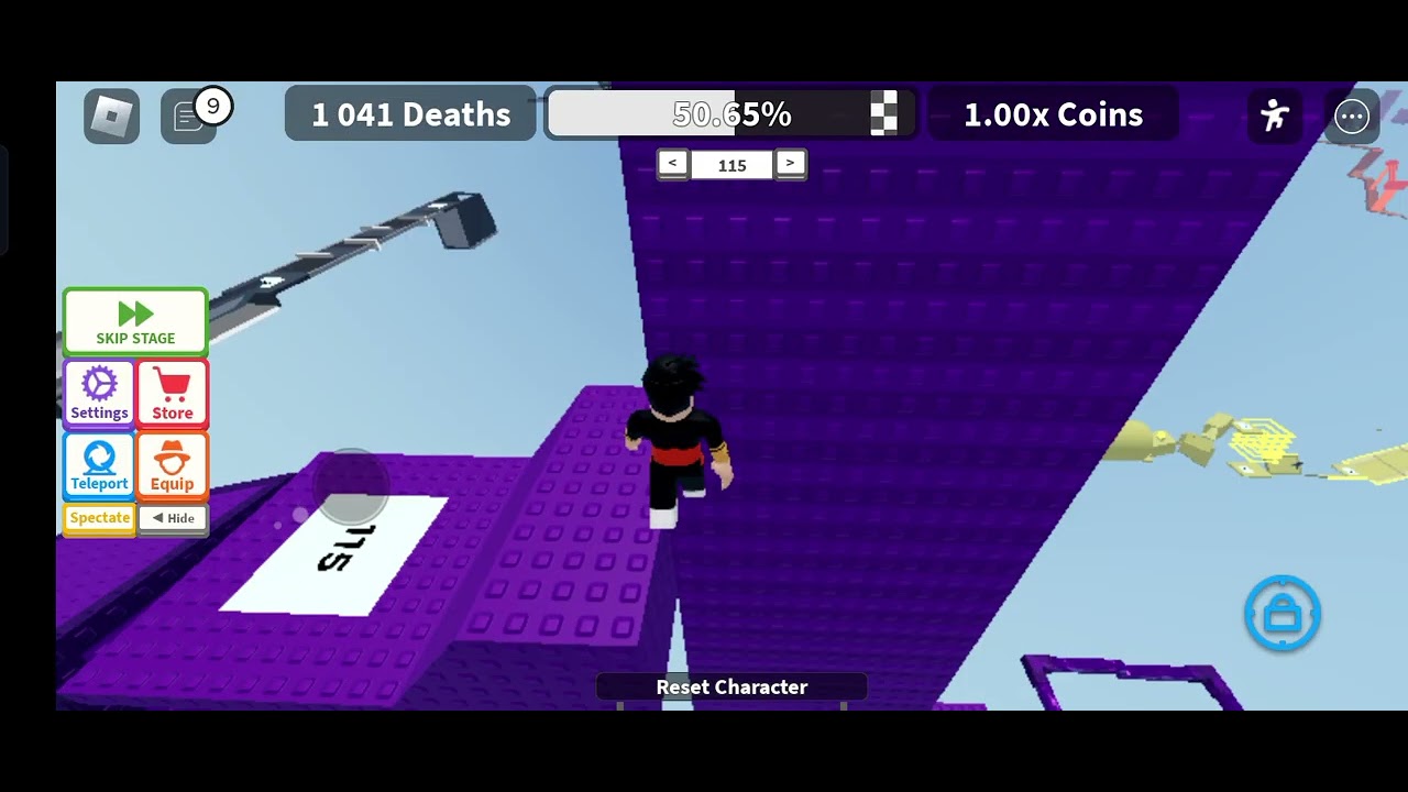 How to pass Stage 115 in no jumping difficulty chart map