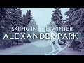 Skiing in the winter Alexander park