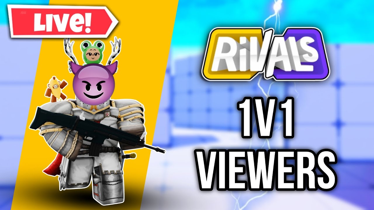 🔴LIVE🔴 1V1ing Viewers in Roblox Rivals (Countdown) - YouTube