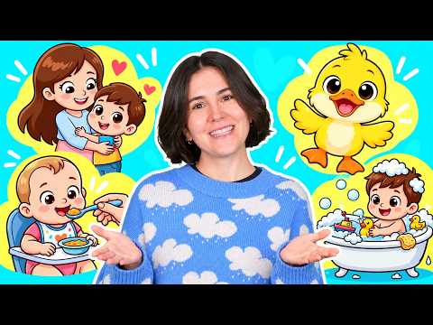 İlk Kelimelerim 👶 Anne, Baba, Mama | Hayvan Sesleri | Bebekler İçin Türkçe #okulöncesi