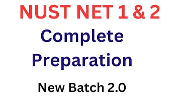 NUST Admission 2026 I NUST NET 1 Preparation I NUST University Entry Test Preparation I NET 1 NUST