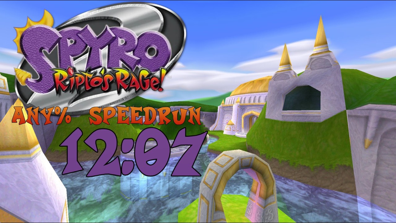 Spyro 2 Ripto's Rage any% in 12:07