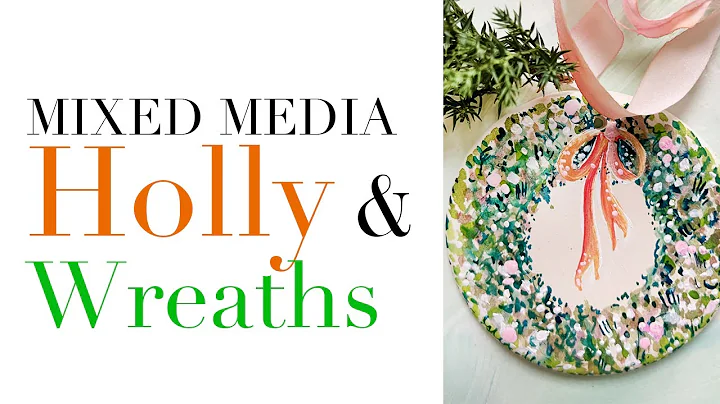 How to Paint Watercolor Wreaths & Holly Step by Step