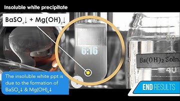 Double Displacement of Barium Hydroxide Ba(OH)2+Magnesium Sulphate MgSO4 | Ba(OH)2+MgSO4