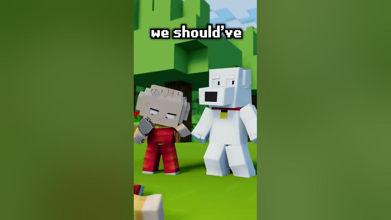 BRIAN and STEWIE in MINECRAFT #shorts