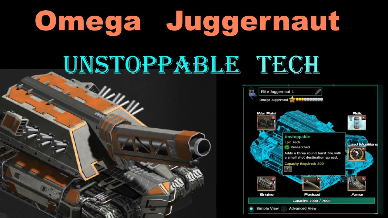 WAR COMMANDER OMEGA JUGGERNAUT (UNSTOPPABLE TECH )
