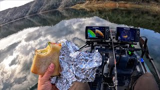 A productive day of winter bass fishing