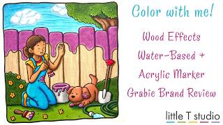 Creating Wood Effects and Sunset Glow Using Grabie Water-Based and Acrylic Paint Markers