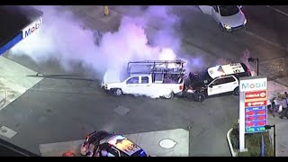 Police Chase Live Suspect Steals Van, Truck During Dangerous Pursuit In La, Orange County