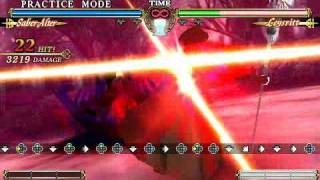 PSP - Fate Unlimited Codes - Saber Alter easy combos 4