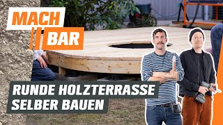 Holzterrasse bauen mit Rundungen | OBI