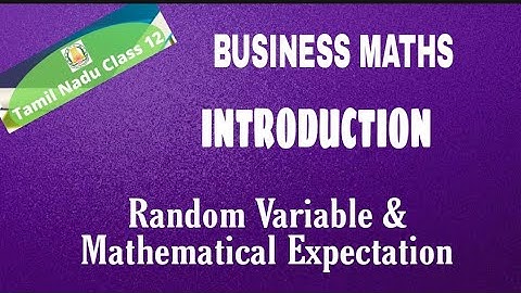 12th Business Maths- Formula - Random variable and Mathematical Expectations - Chapter 6