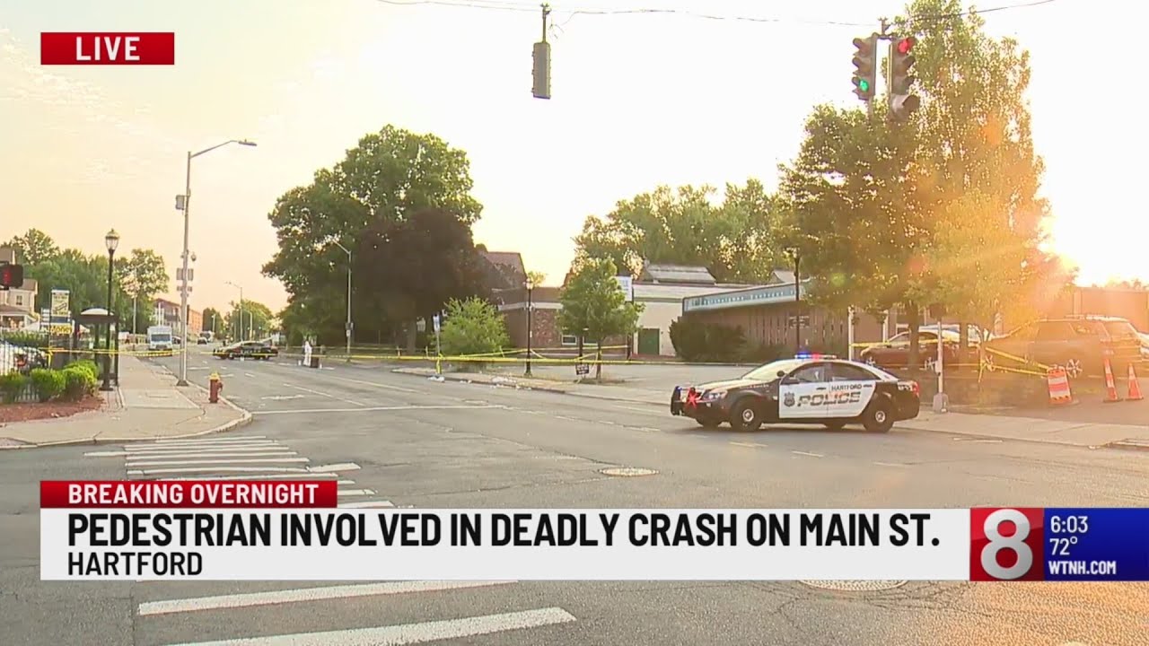 Hartford police investigate fatal pedestrian crash - YouTube