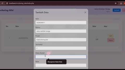 Demo sistem monitoring nilai