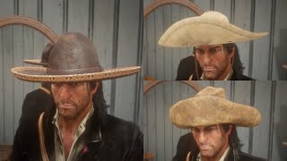 Red Dead Redemption 2 - Bolero Hat / Straw Hat / Pinned Flop Hat (Found/Stolen Hats)