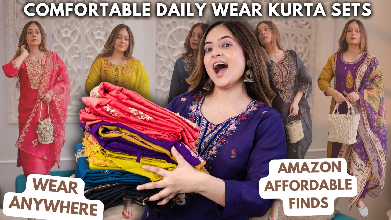 Amazon Budget-Friendly Daily Wear Kurta Sets Haul | Affordable & Summer Appropriate | Mahima Giri