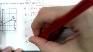 Geometry Honors - Unit 1 Lesson 3 - Distance and Midpoints