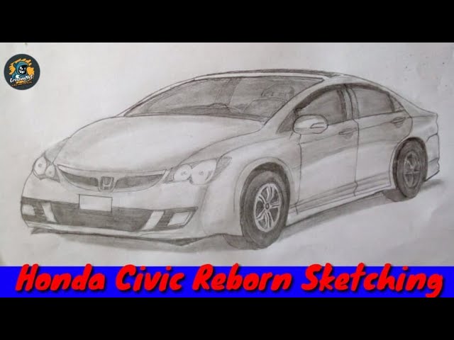 How To Draw A Honda Civic Type R - YouTube