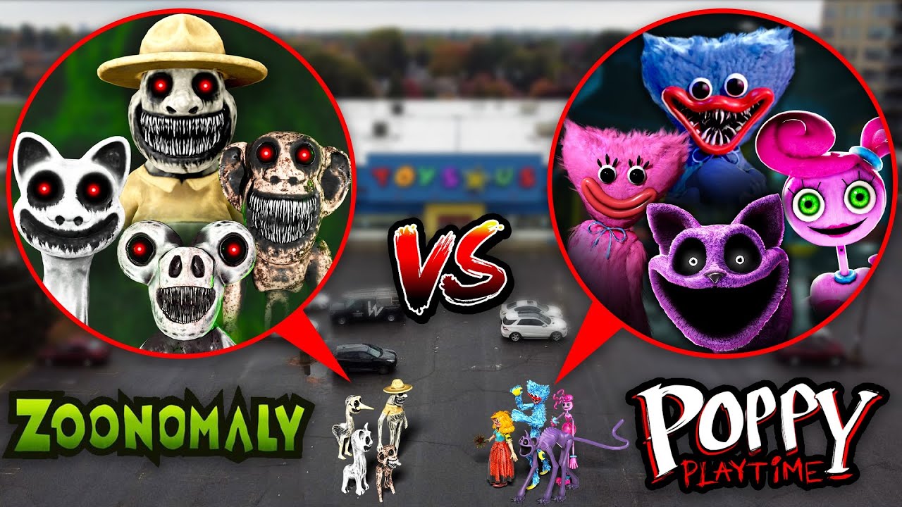 Drone Catches ZOONOMALY MONSTERS VS POPPY PLAYTIME CHAPTER 3 MONSTERS!!