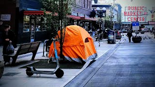 Walking in Downtown Seattle, Washington April 21, 2024