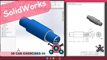 SolidWorks | 3D CAD EXERCISES 45 | StudyCadCam | Solution Tutorial |