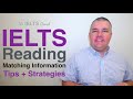 IELTS Reading Matching Strategy And Tips