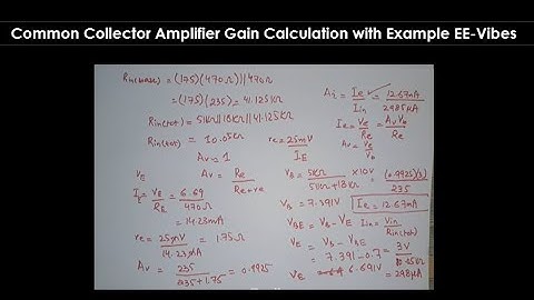 Common Collector Amplifier Example